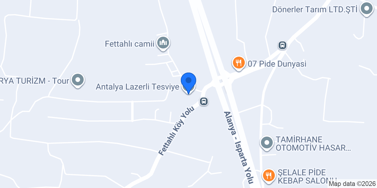 Antalya Lazerli Tesviye konumu