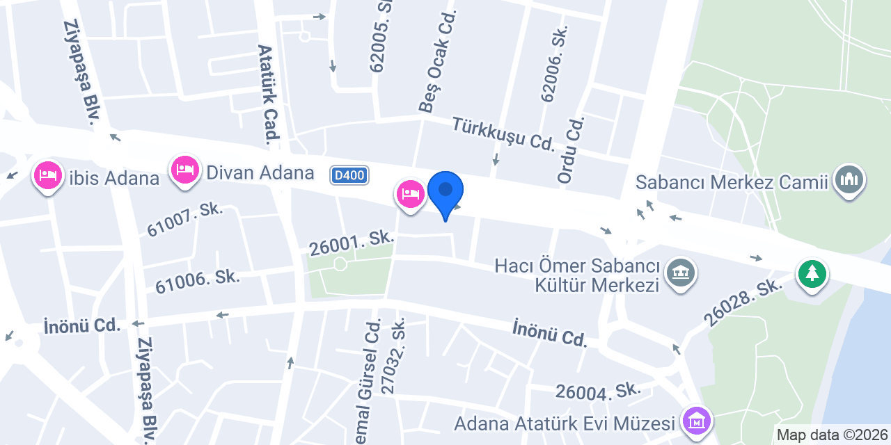 Yapı Kredi - Adana Ticari Şubesi konumu