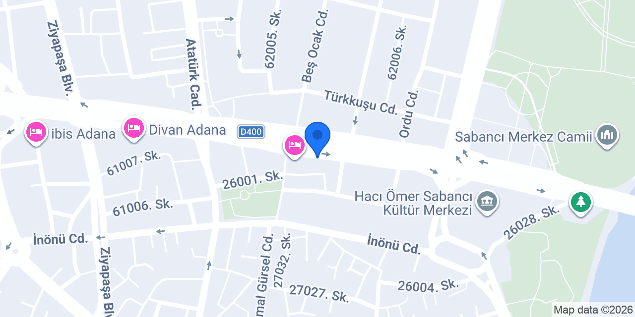 Anadolubank Adana Şubesi konumu