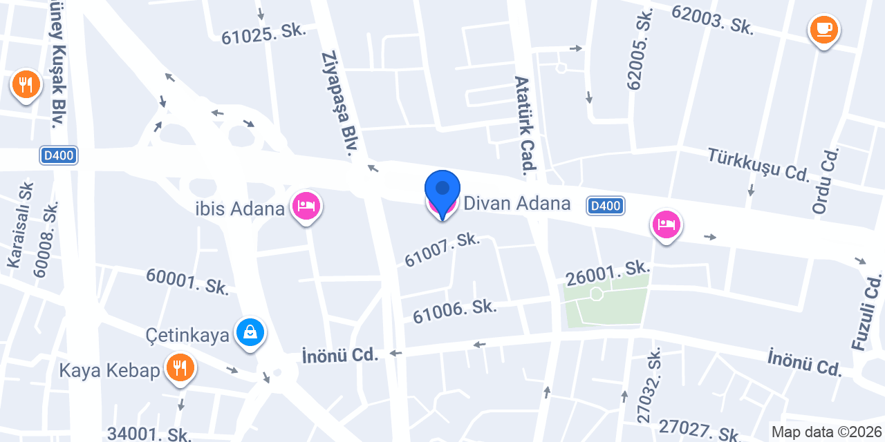 Divan Adana konumu