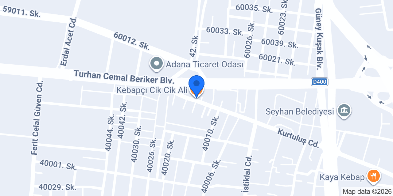 Kebapçı Cik Cik Ali konumu