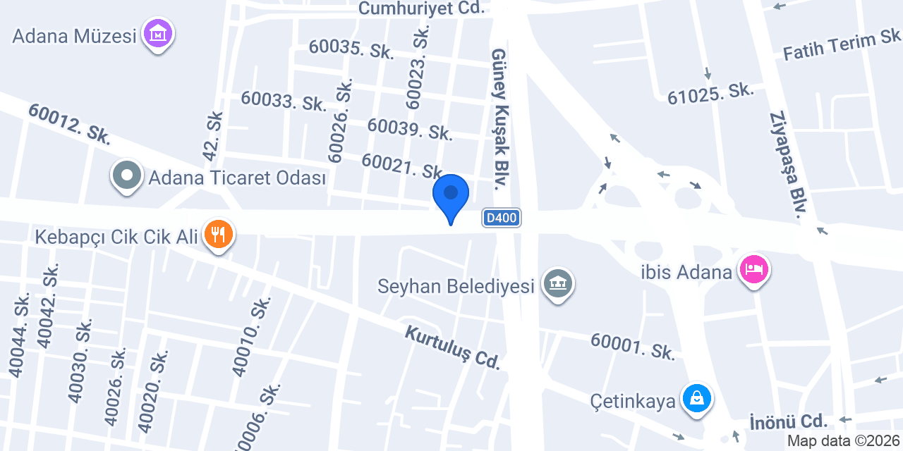 Çukurova havalimanı servisi konumu