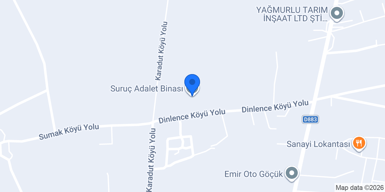 Suruç Adalet Binası konumu