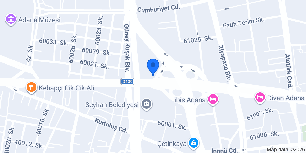DİA OTEL ADANA konumu