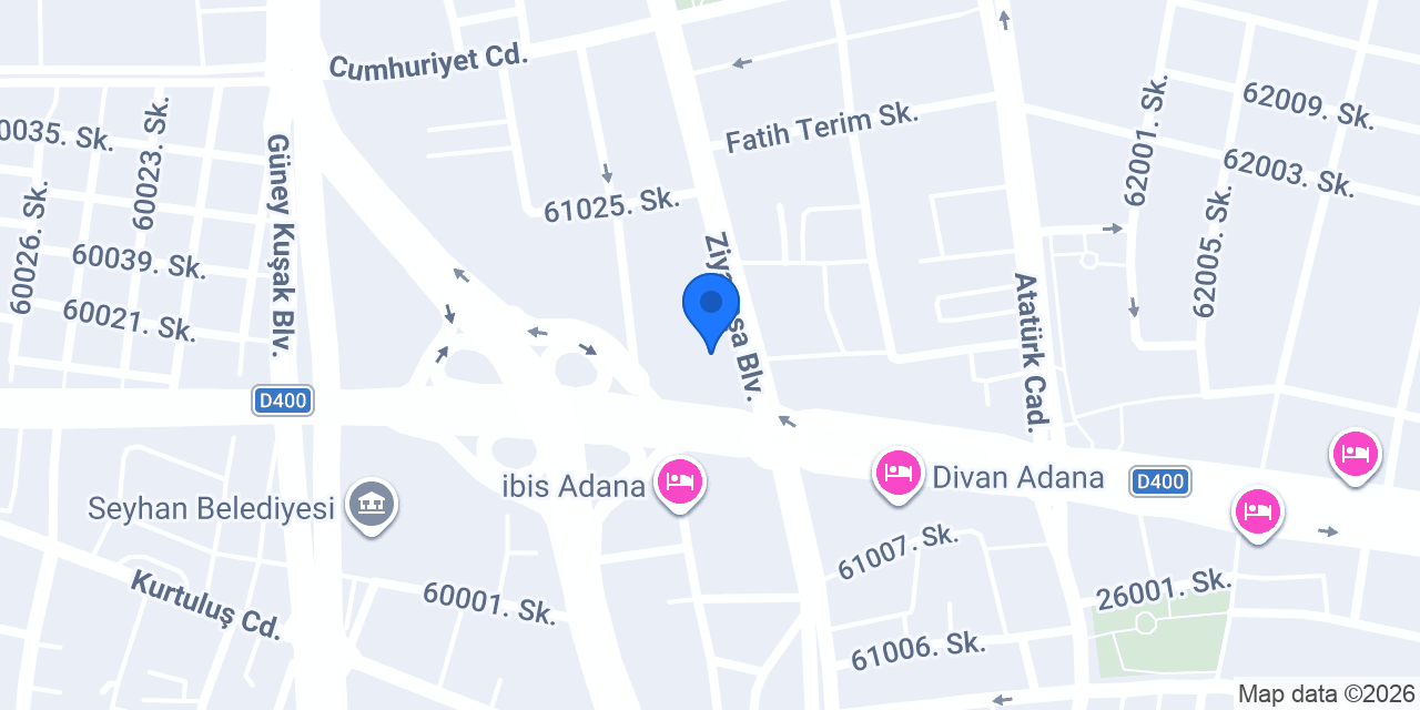 Adana İç Mimar Neriman Ataözü konumu