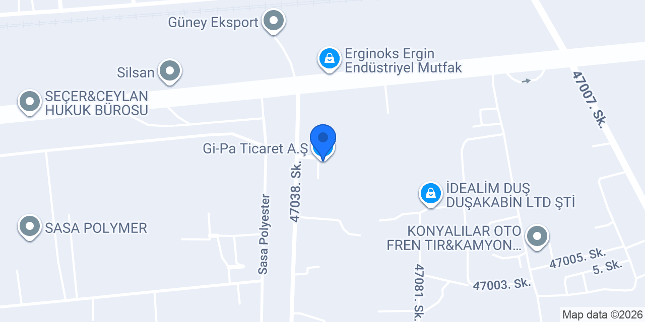Gi-Pa Ticaret A.Ş. konumu