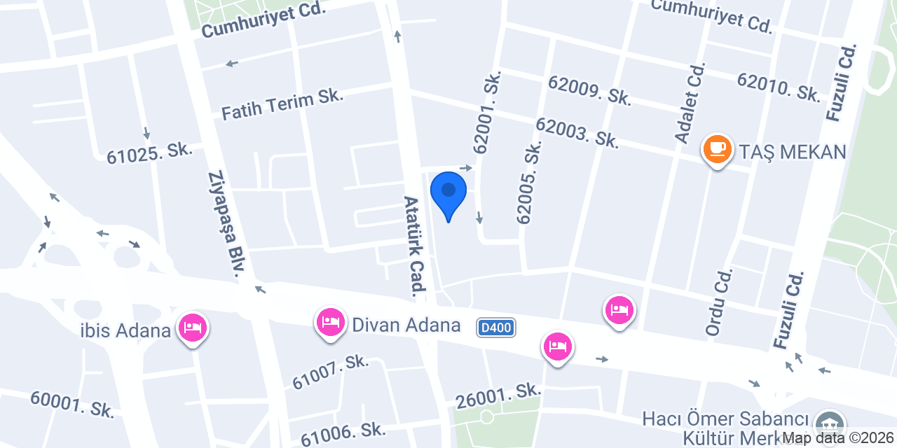 Adana Adonis Masaj Salonu konumu