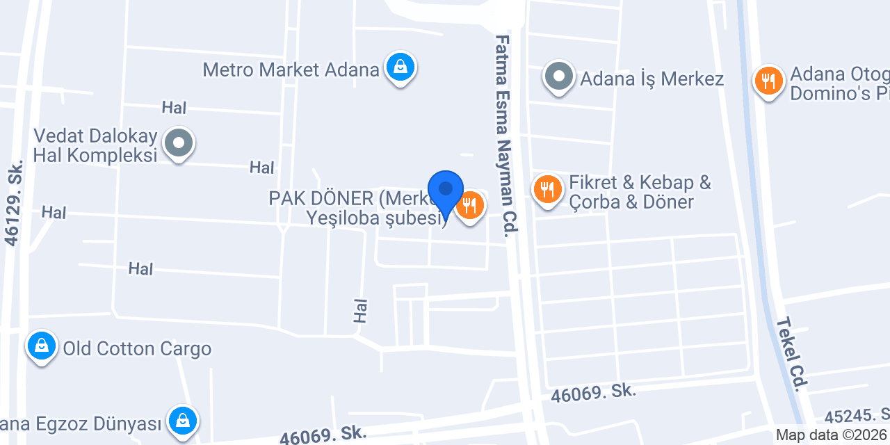 Metalon A.Ş. Adana Depo konumu