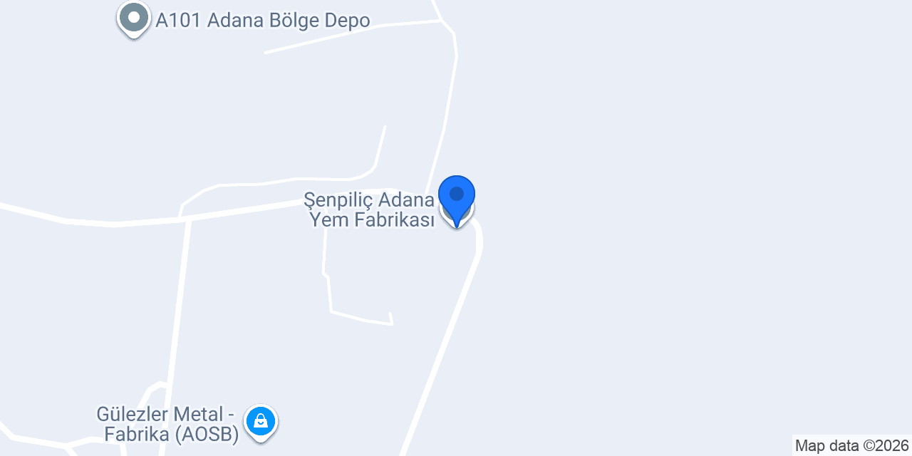 Şenpiliç Adana Yem Fabrikası konumu