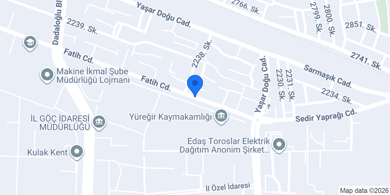 Yüreğir Ortaokulu konumu
