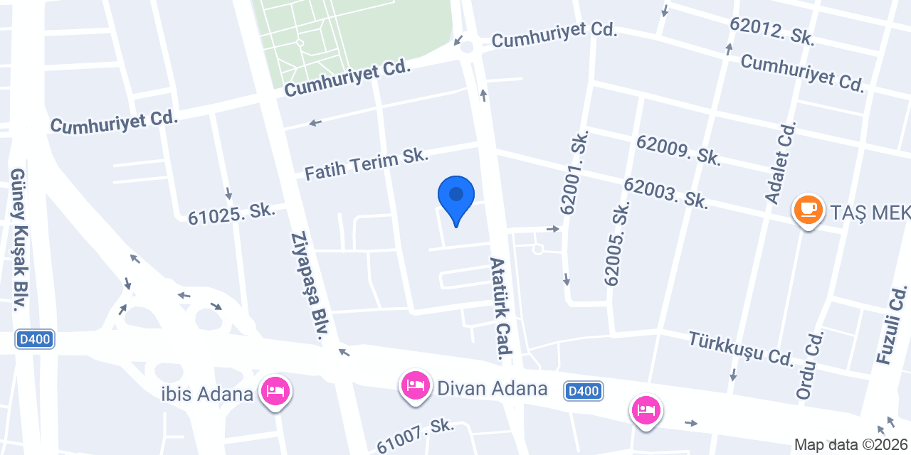 Özel Adana Hastanesi konumu