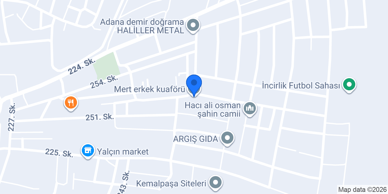 Mert erkek kuaförü konumu
