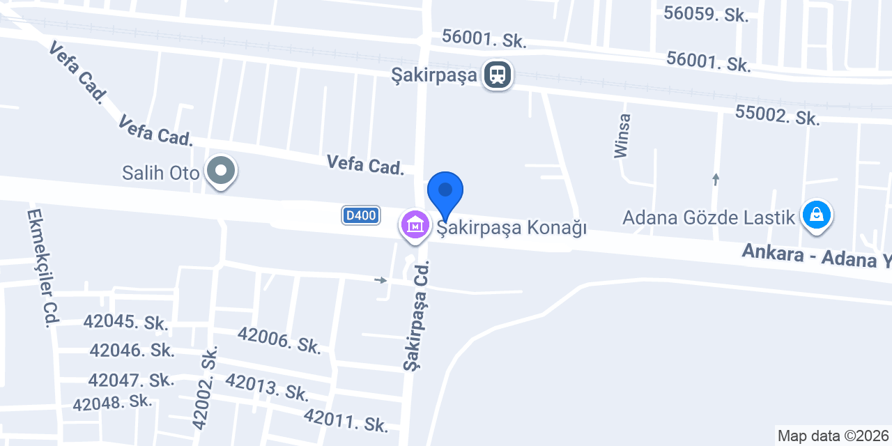 Güney Adana Oteli konumu