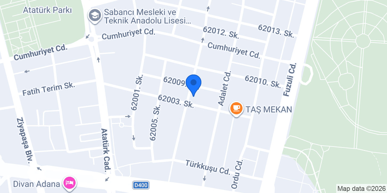 Adana Best Masaj Spa Salonu konumu