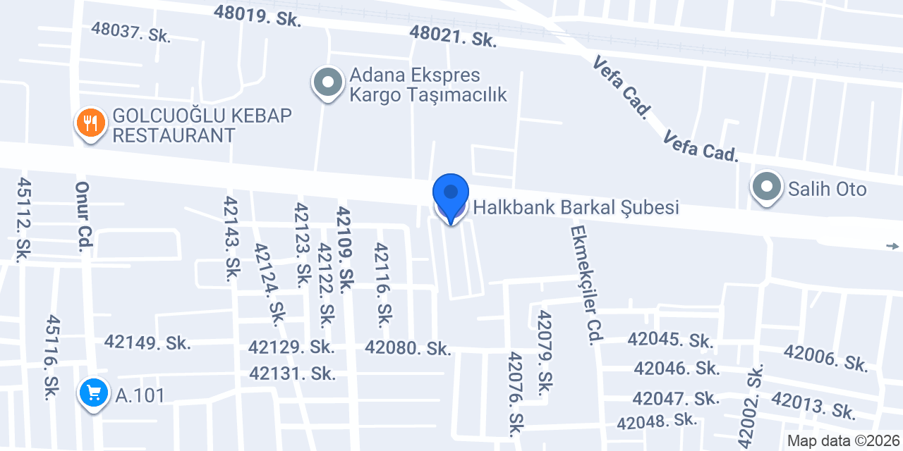 Halkbank Barkal Şubesi konumu