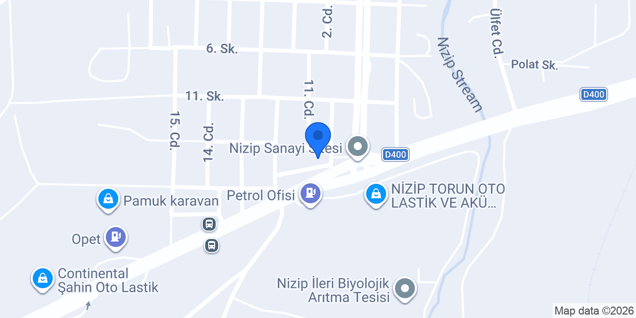 Nizip özdemir vinç konumu