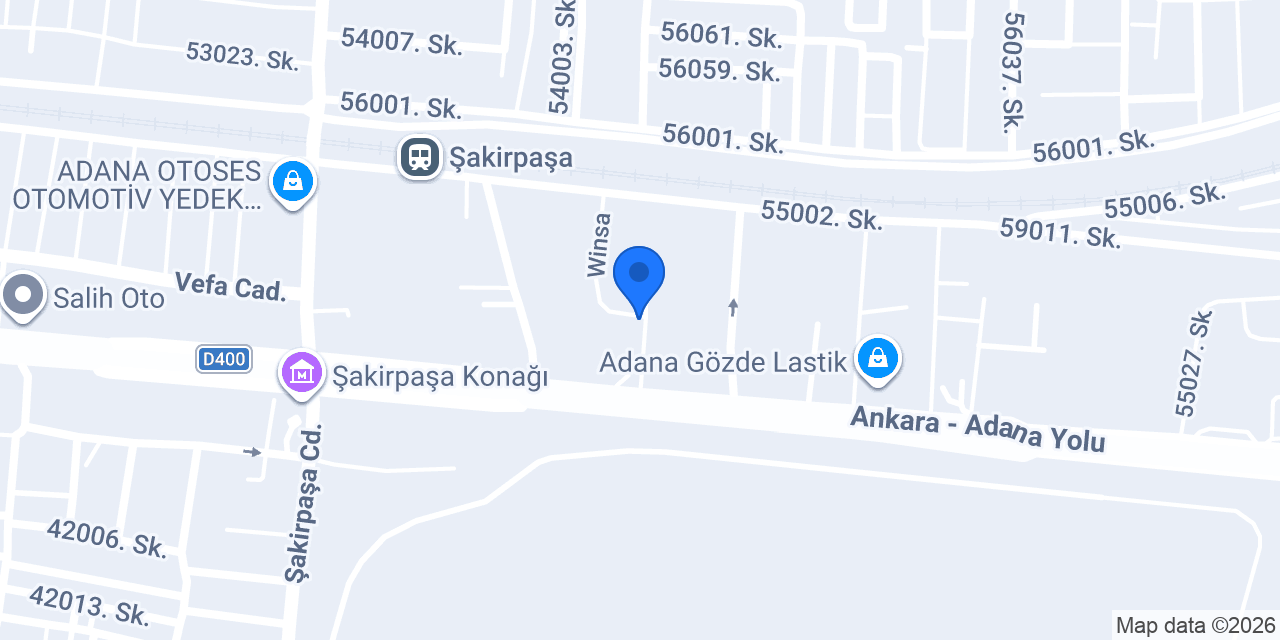 NASSA Motorlu Araçlar Servisi konumu