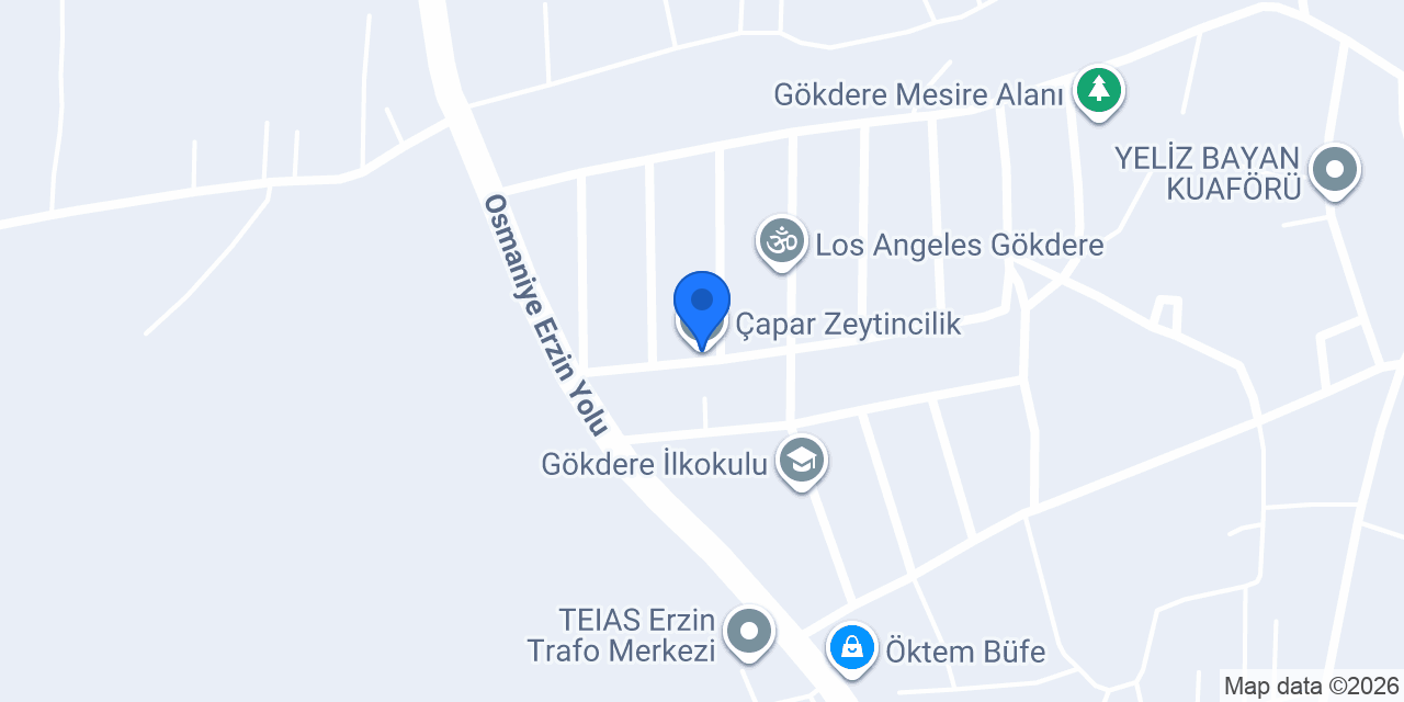 Çapar Zeytincilik konumu