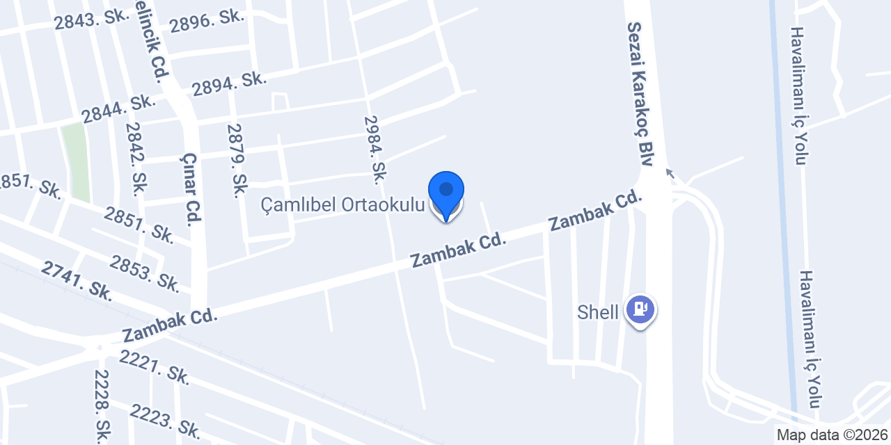 Çamlıbel Ortaokulu konumu