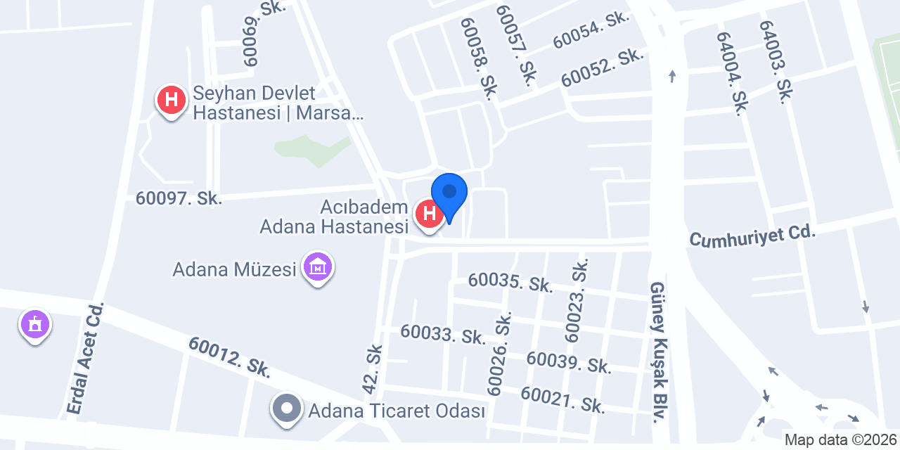 Prof. Dr. Ülkü Tuncer Adana konumu