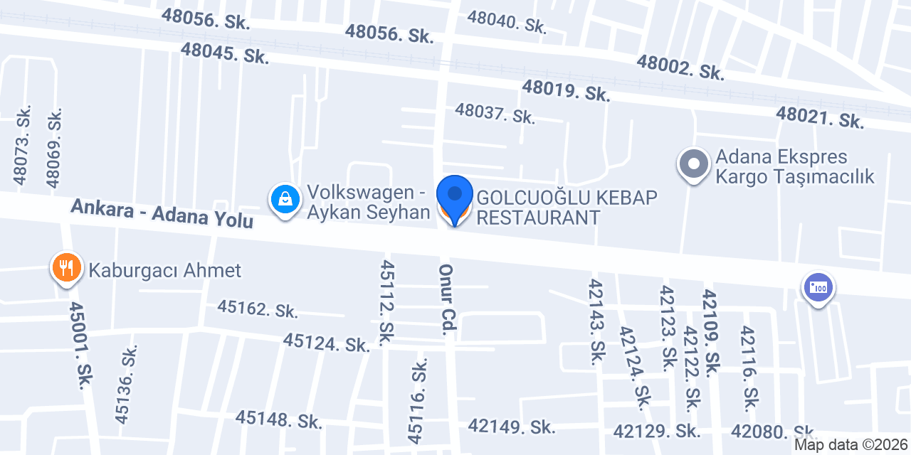 GOLCUOĞLU KEBAP RESTAURANT konumu