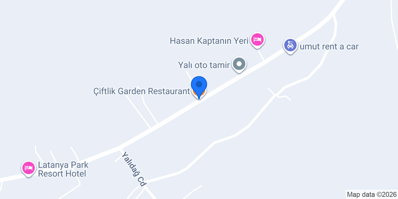 Çiftlik Garden Restaurant konumu