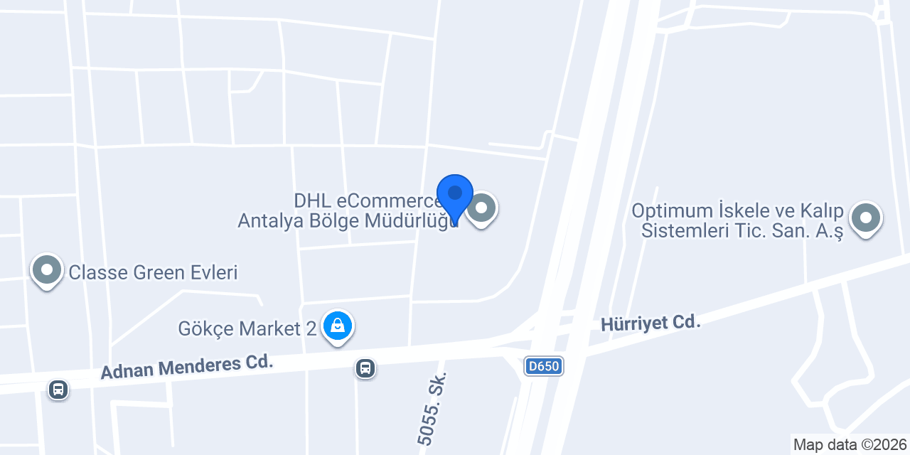 DHL eCommerce - Antalya Merkez Şubesi konumu