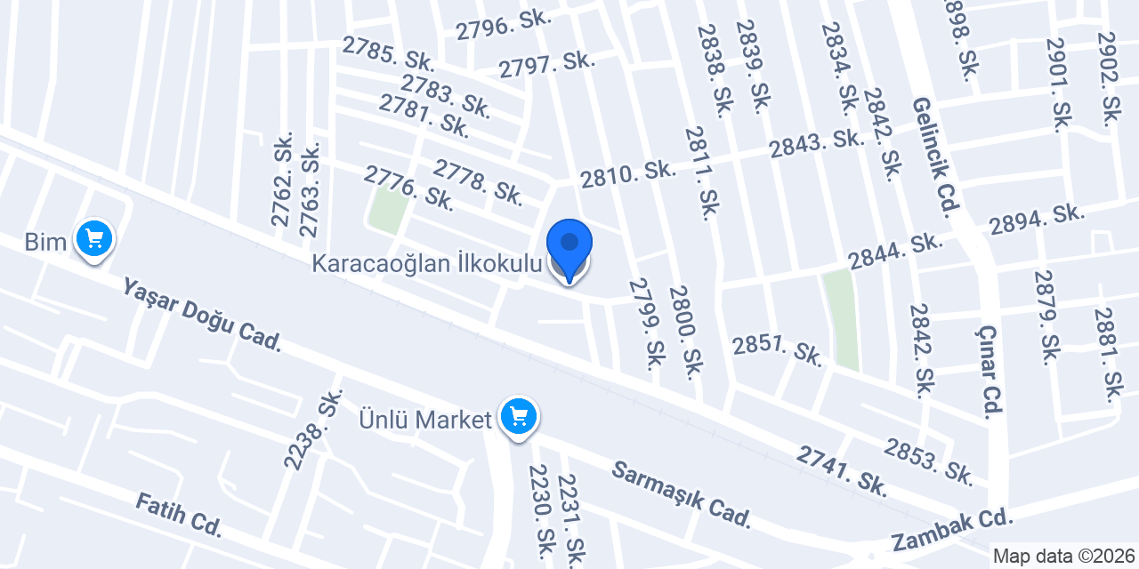 Karacaoğlan İlkokulu konumu