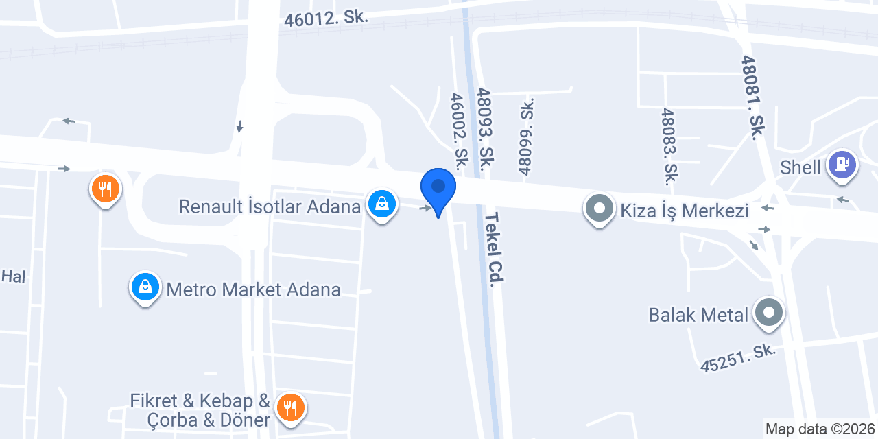 Dacia İsotlar Adana konumu