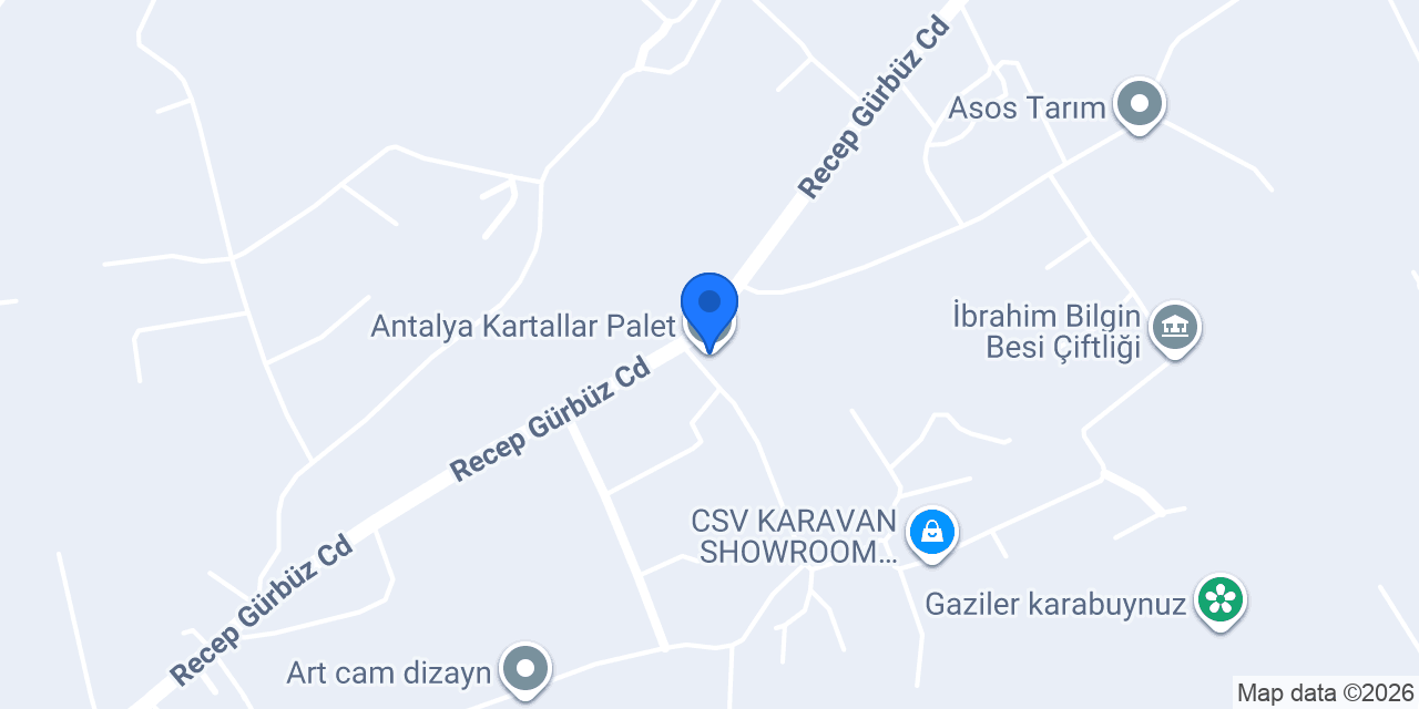 Antalya Kartallar Palet konumu