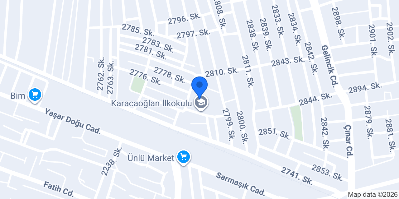 KARACAOĞLAN ANAOKULU konumu