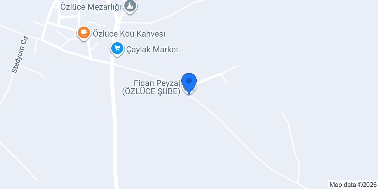 Fidan Peyzaj (ÖZLÜCE ŞUBE) konumu