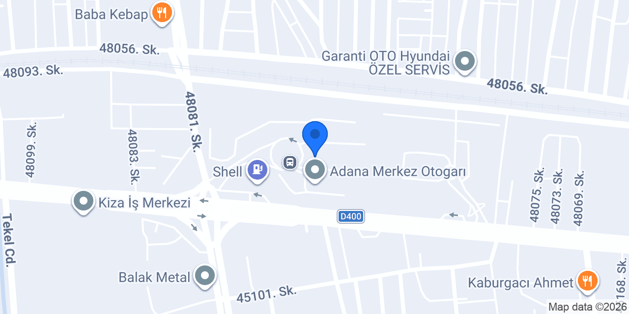 HİDAYET TURİZM ADANA konumu