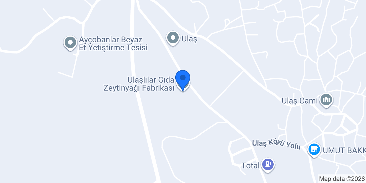 Ulaşlılar Gıda Zeytinyağı Fabrikası konumu