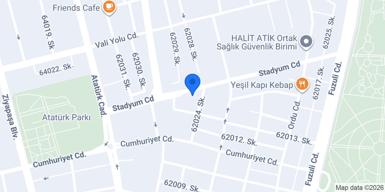 Diş hekimi Furkan Pektaş konumu