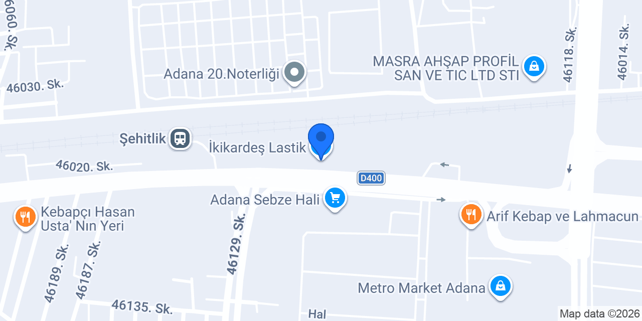İkikardeş Lastik konumu
