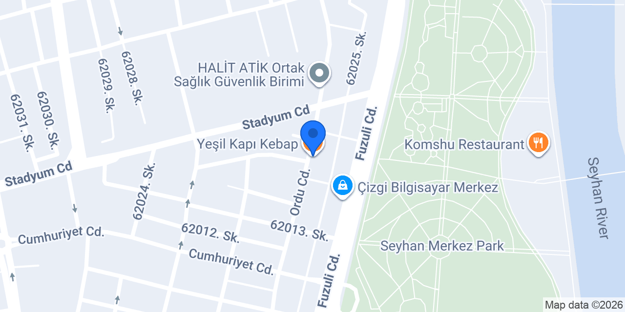 Yeşil Kapı Kebap konumu