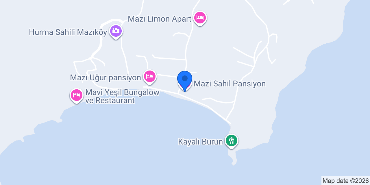 Mazi Sahil Pansiyon konumu