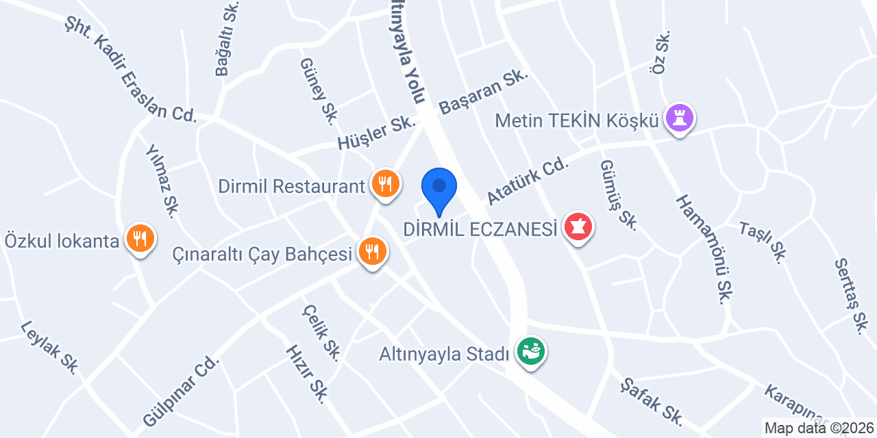 Yayla Aile Lokantası konumu