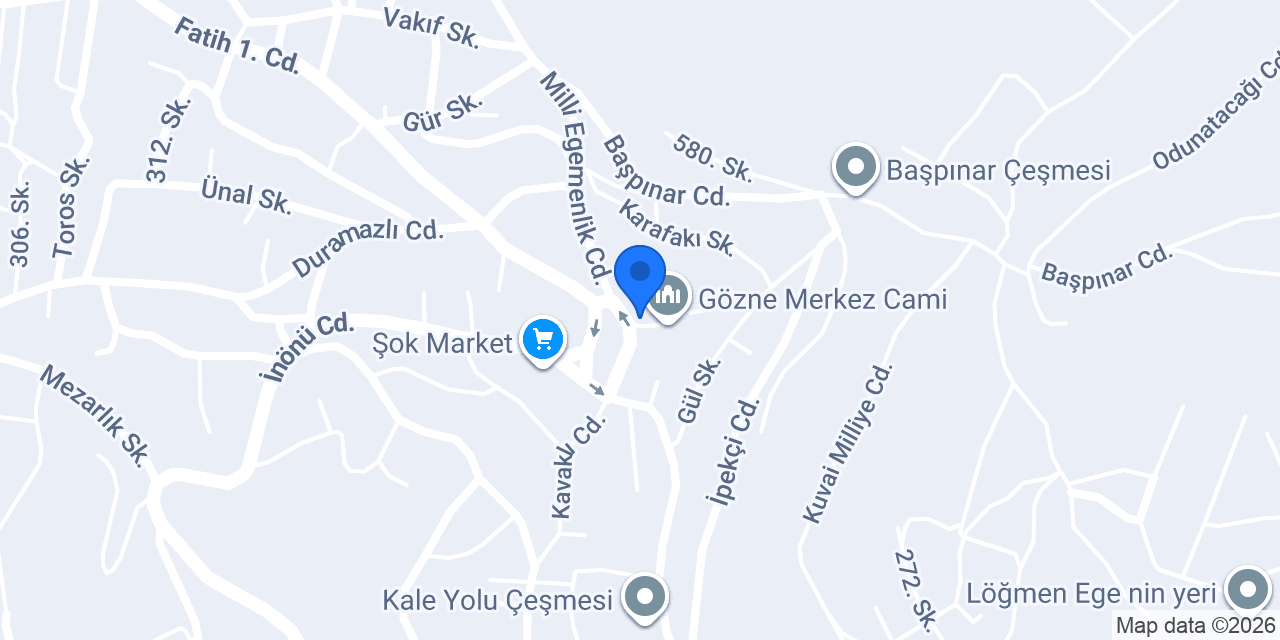 Gözne Veteriner Kliniği konumu