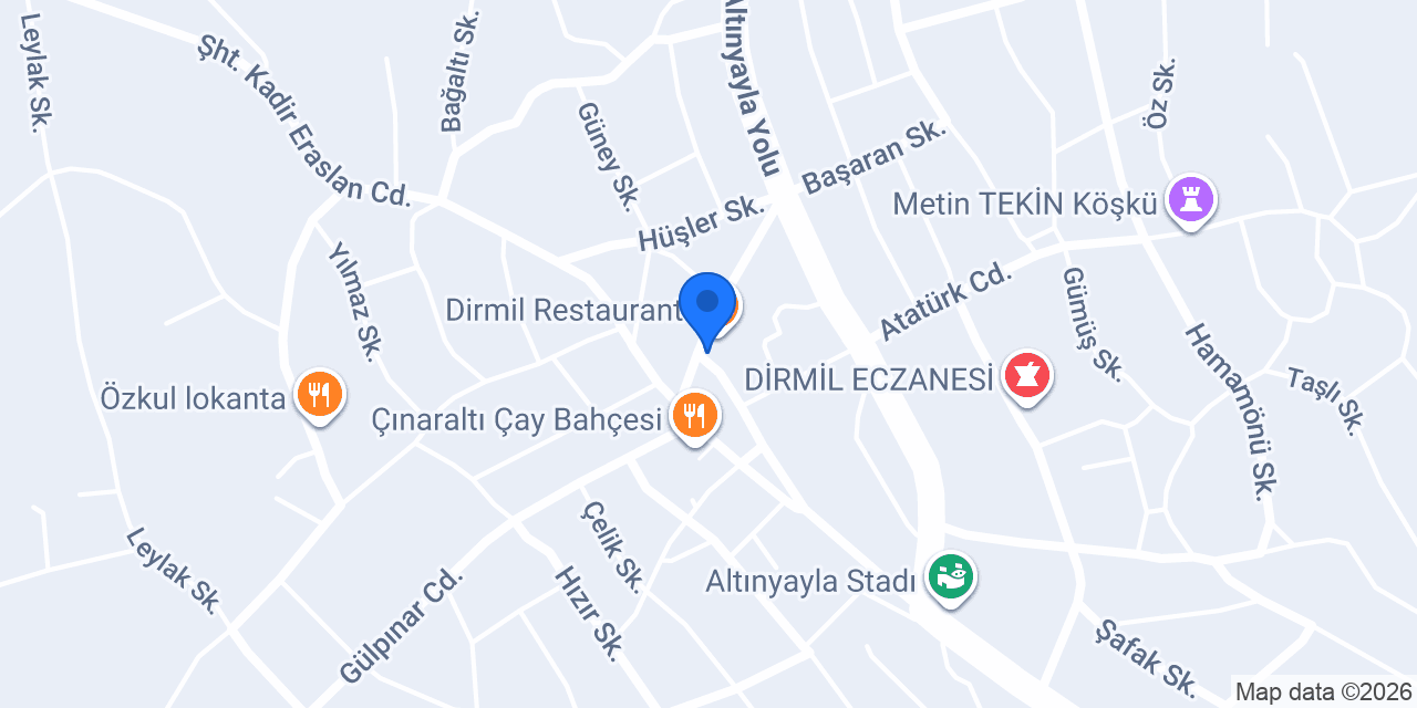 Ezgi kafeterya konumu