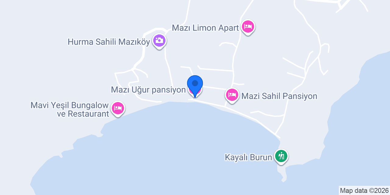 Mazı Uğur pansiyon konumu