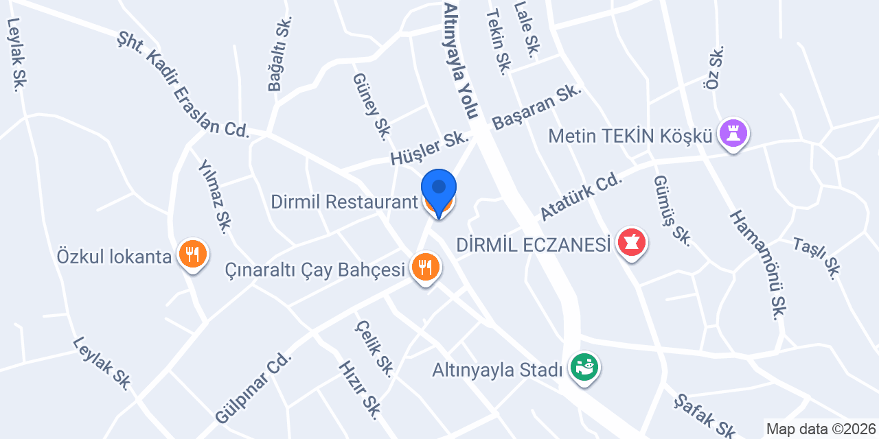 Dirmil Restaurant konumu