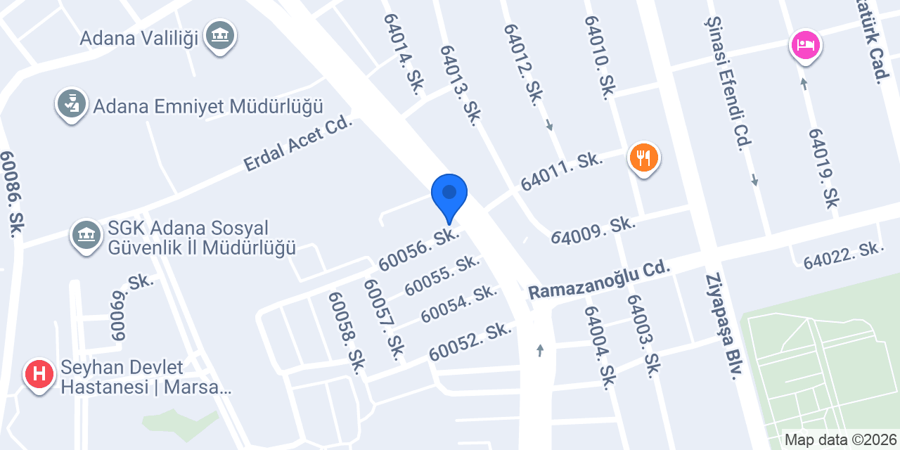 Adana Akupunktur Merkezi konumu