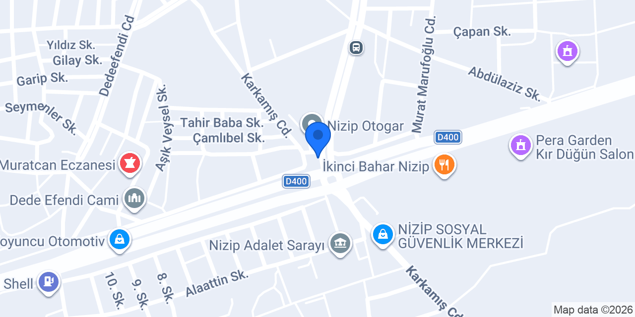Nizip otogar taksi konumu