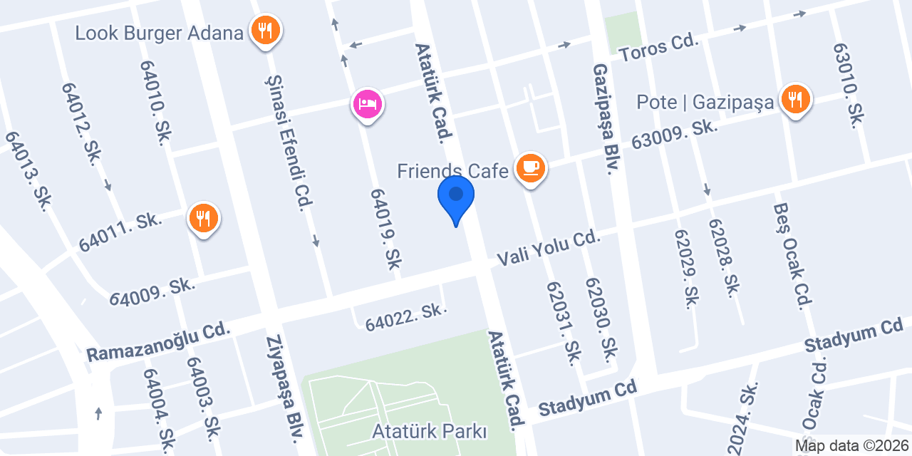 TEB Atatürk Caddesi Adana Şubesi konumu