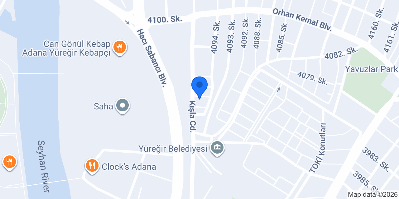 Yüreğir Sürücü Kursu konumu