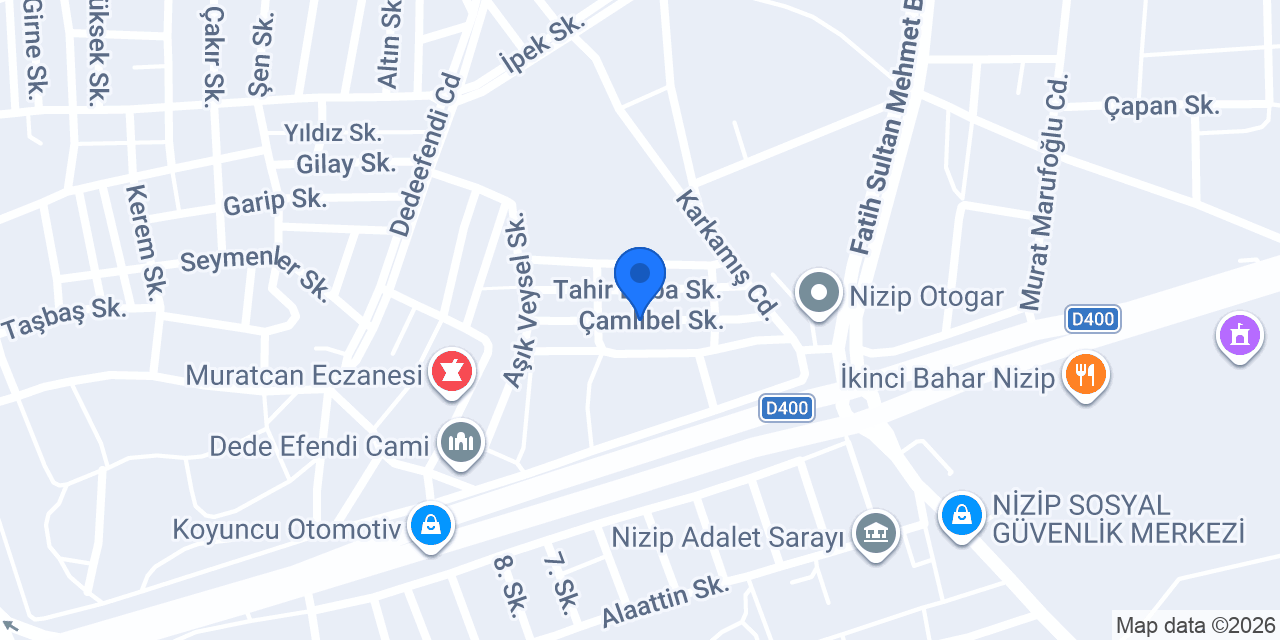 Özçakır Lastik konumu