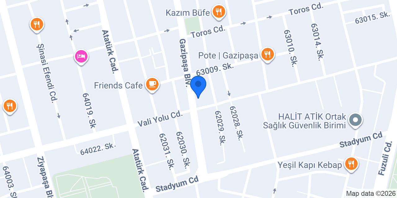 Nova Polikliniği konumu