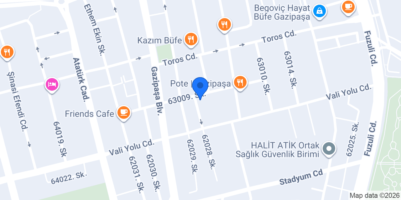 Mavruk Veteriner Kliniği konumu
